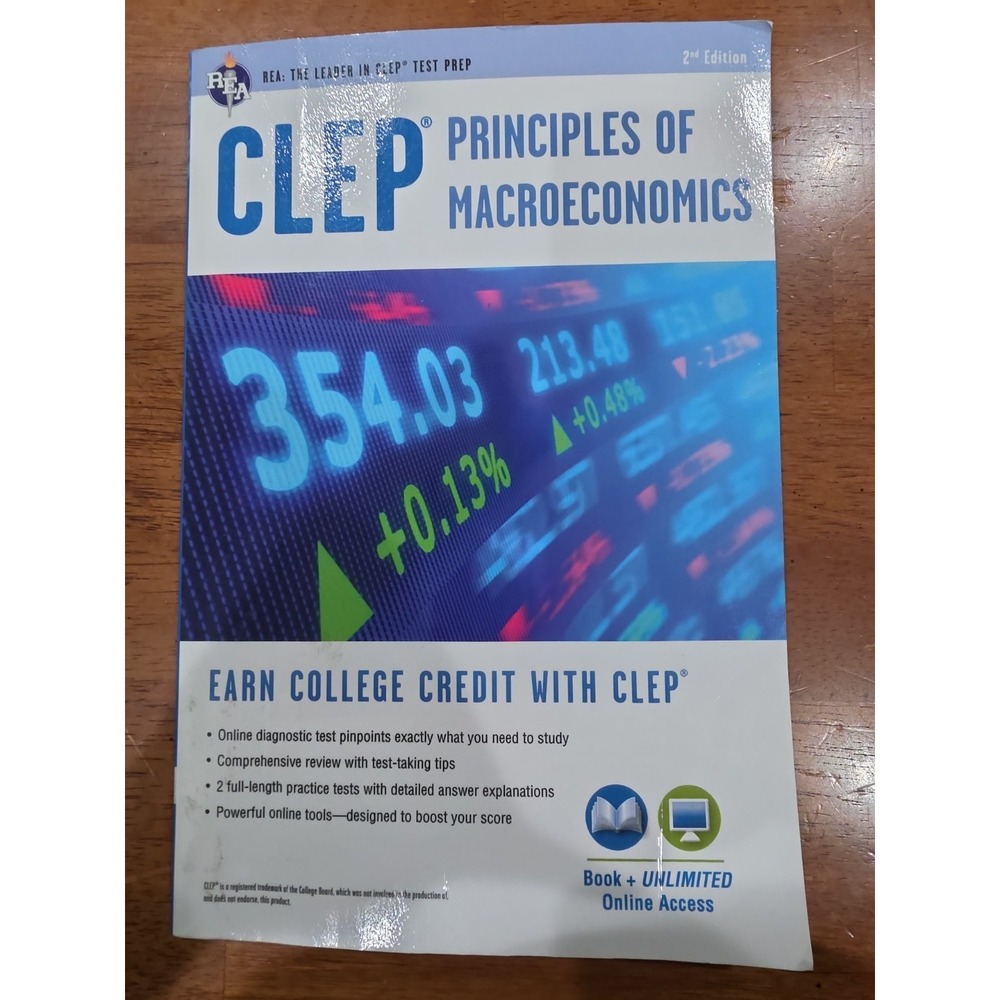 Clep Test Preparation Ser.: CLEP(R) Principles of Macroeconomics Book +...